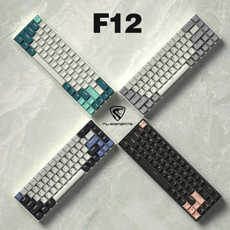 

FL·ESPORTS FL12 68 Keys Mechanical Keyboard Three-Mode Gateron Switch RGB Hot-Swappable 2.4G Wireless Bluetooth Win/Mac/iPad