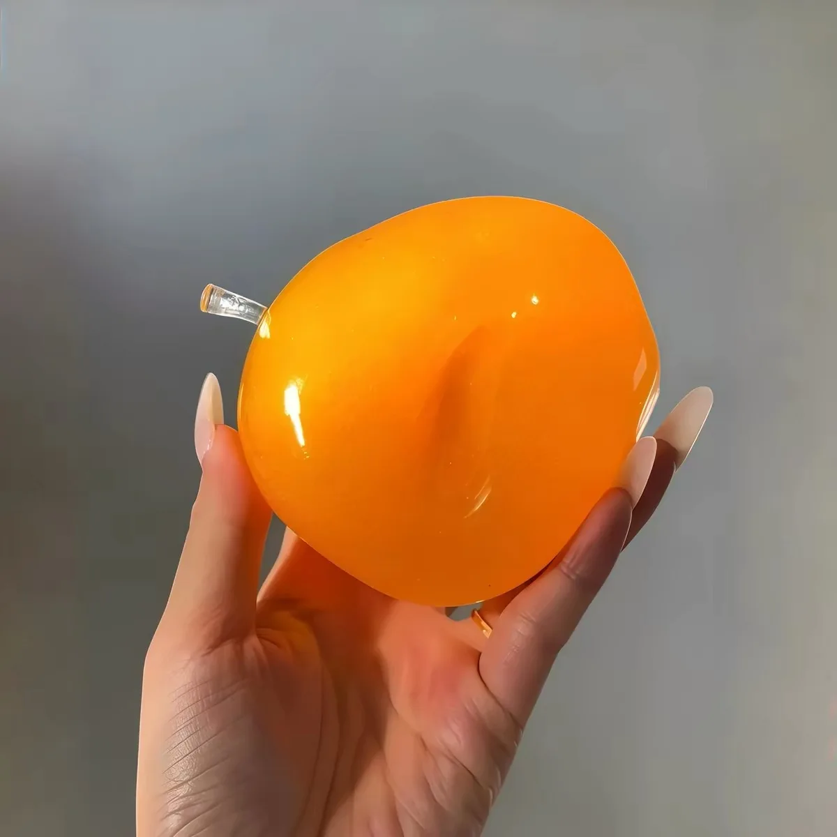 Handmade Orange Slushy Squishy Toy Soft Slow Rebound Stress Relief Squeeze Toy Realistic Fruit Simulation Model Rustling ASMR - view 5