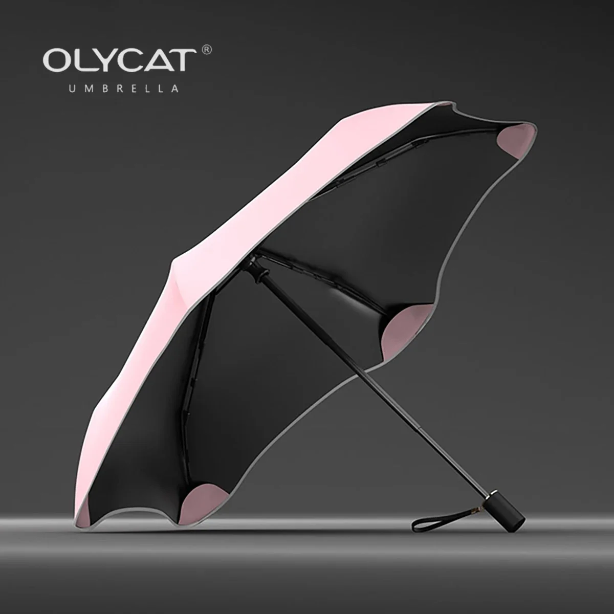 

OLYCAT Sun Umbrella Women Safe Fillet Edge Anti UV Folding Umbrellas Rain Parasol 6 Ribs Windproof Travel Golf Umbrella Girls