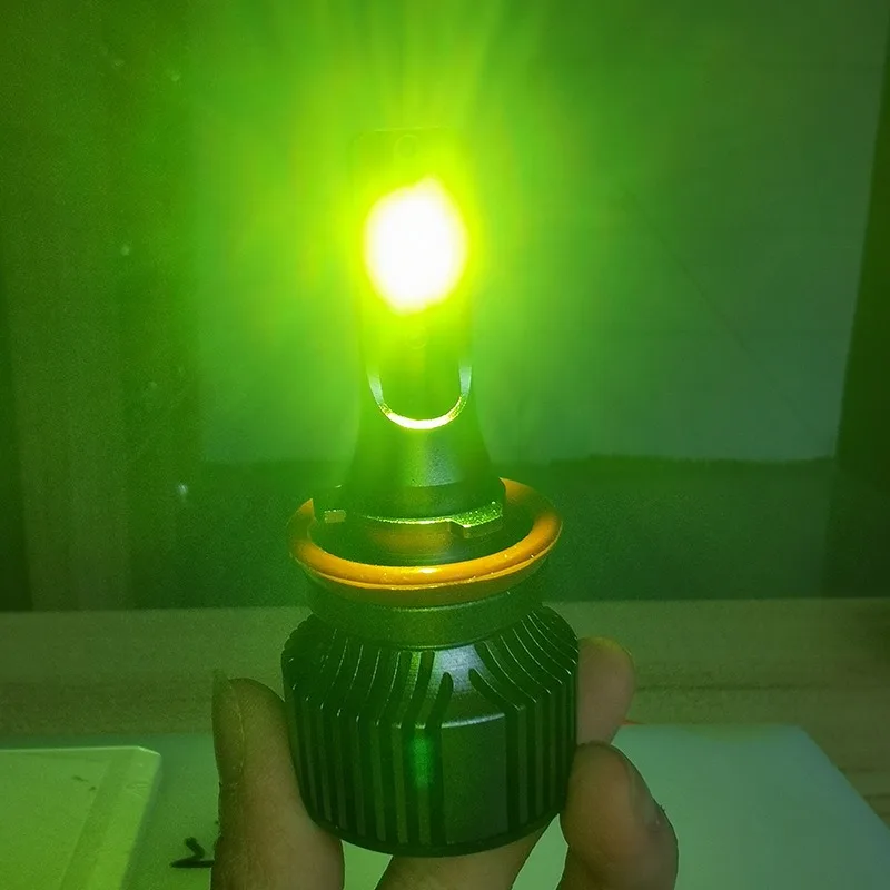 

H16 H3 H27 P13W PSX24W PSX26W LED Headlight Bulbs 12V 50W Green Lemon Super Bright