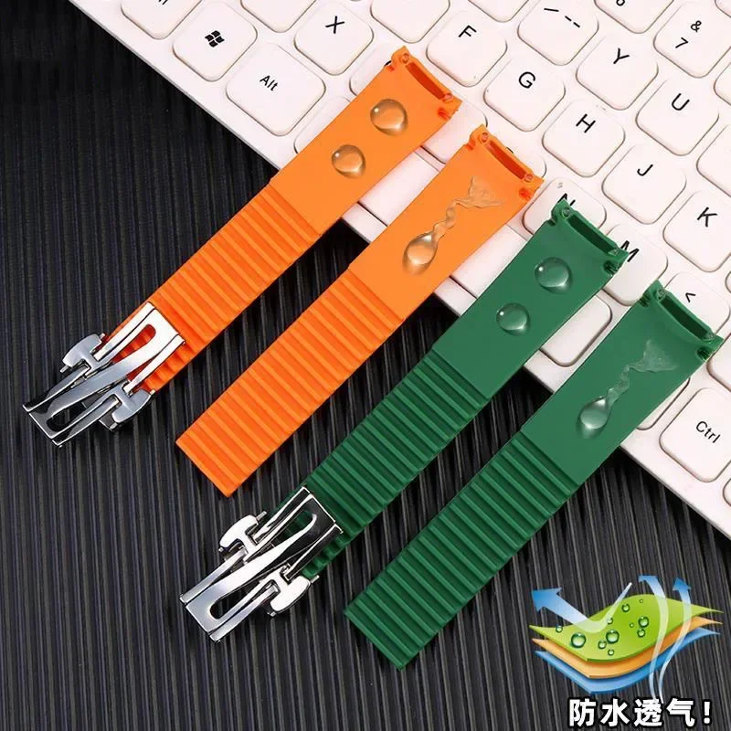 21mm PP Rubber Strap for Patek Philippe Grenade AQUANAUT Series 5167A/5168G Watch Strap Accessories