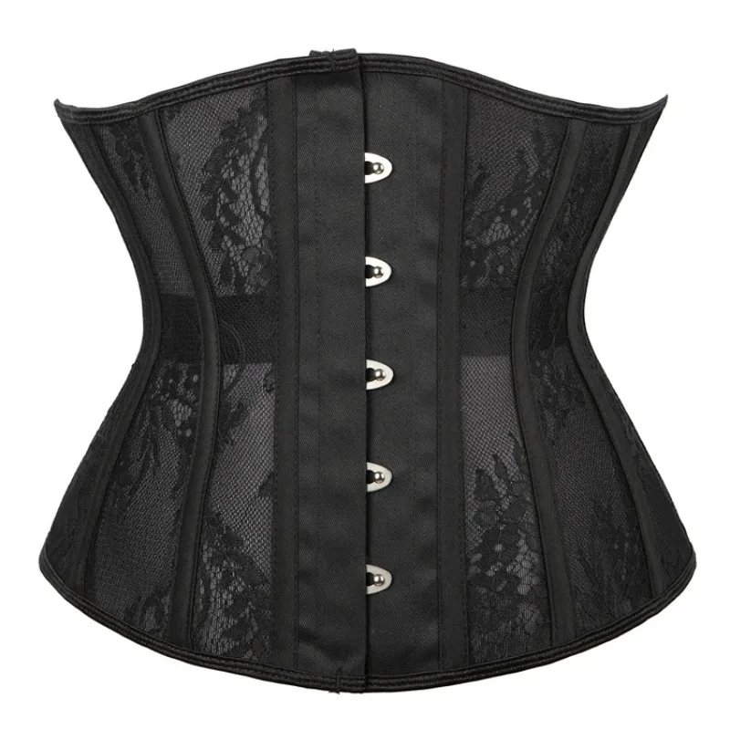 Women Underbust Corset Top For Waist Cincher Sexy Gothic Lace Hourglass Satin Lingerie Vintage Corsets Bustier Plus Size
