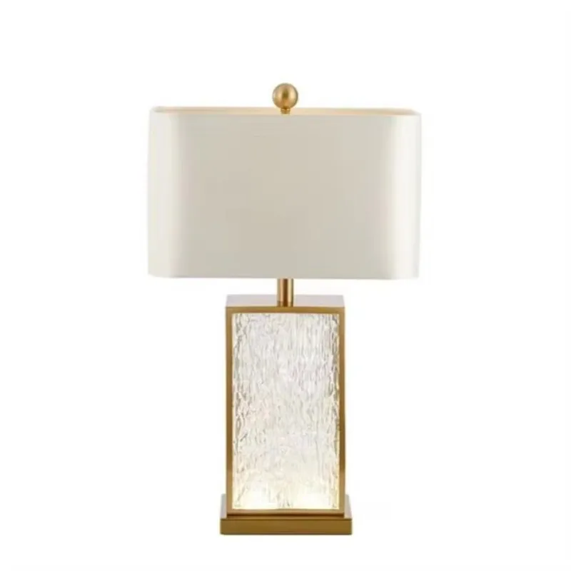 

Customized Nordic Ins Light Luxury Bedroom Modern Brass Marble Design Bedside Antique Banker Desk Lamp