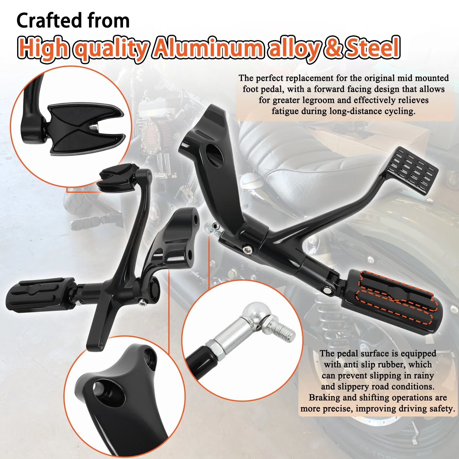 Motorcycle Footpeg accessories Forward Control Pedals Brake shift lever Kit For Harley Sportster lron 883 SuperLow 1200T XL1200T