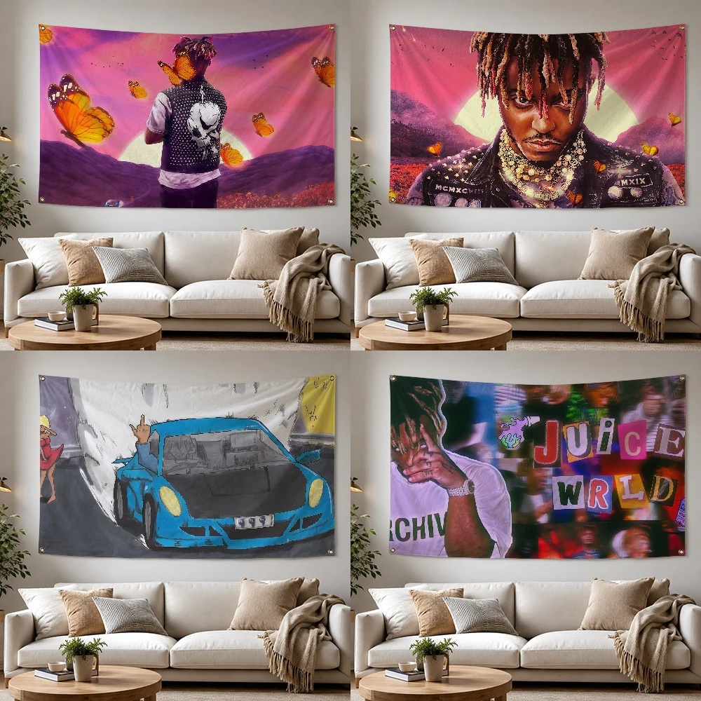 Rapper J-Juice W-Wrld Outdoor Flag for Home Camping Party Club Decor Garden Yard Wall Hanging Banner