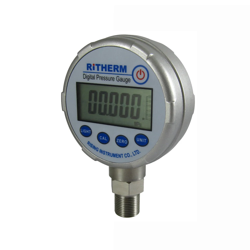 Precision Digital Pressure Gauge All Stainless Steel 100mm Lower Connection