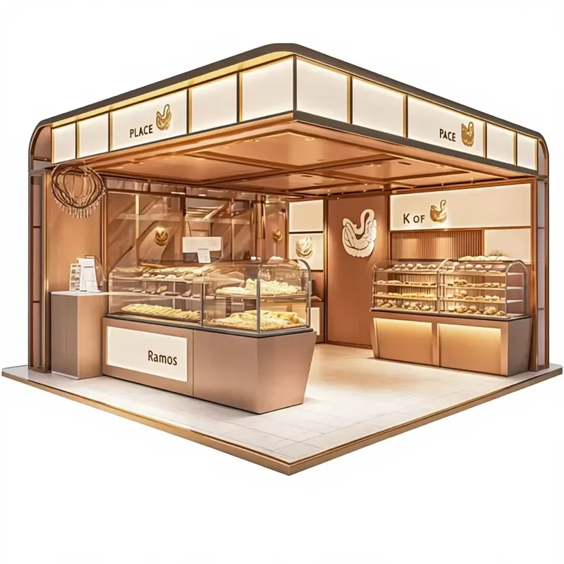 Customized LED bread display cabinet, pastry bread display cabinet, central island display rack, environmental protection