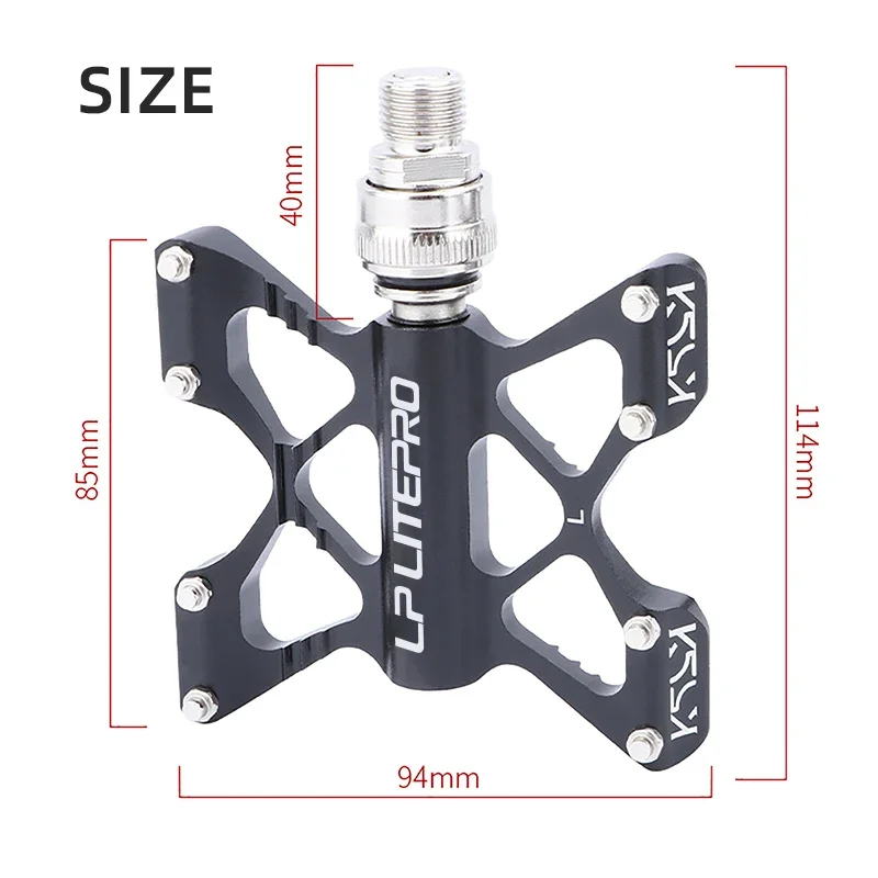 K5 Quick Release Pedal Widened Non-Slip Ultralight Aluminum Alloy DU Sealed Bearing Folding Bike Pedals MTB Bicycle Part