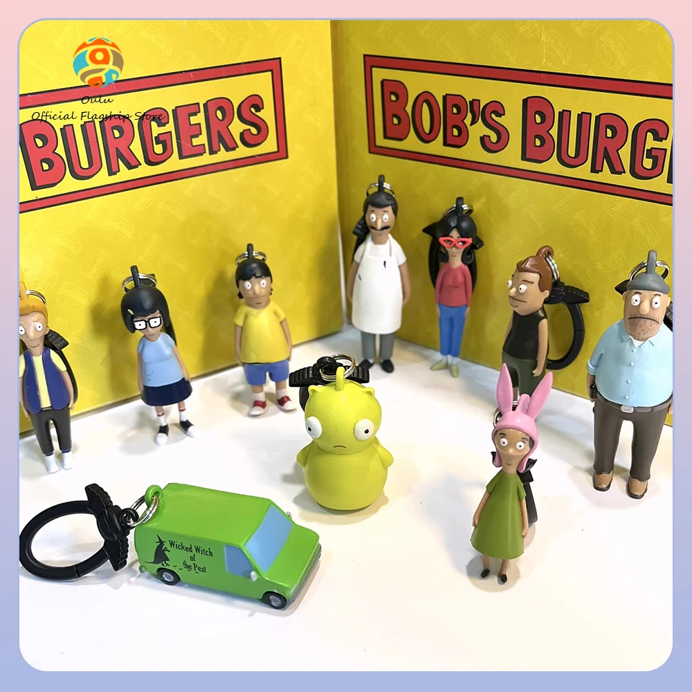 Bob Burgers Cartoon Action Figure Collectible Souvenir Anime Figures Ornament Model Statue Backpack Decoration Gift For Kids