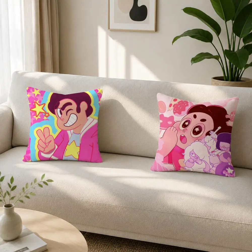Cartoon Steven Universe Cushion Cover Soft Plush Cushion Covers Fluffy Throw Pillow Cases for Sofa Bedroom Home Decor