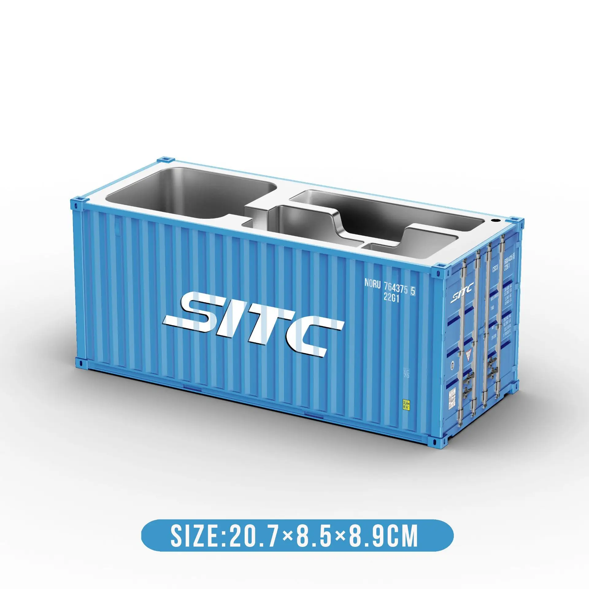 Minimalist Container Model Desk Decoration Small Multi-functional Office Desk Pen Holder Storage Gift Box with Printed Text