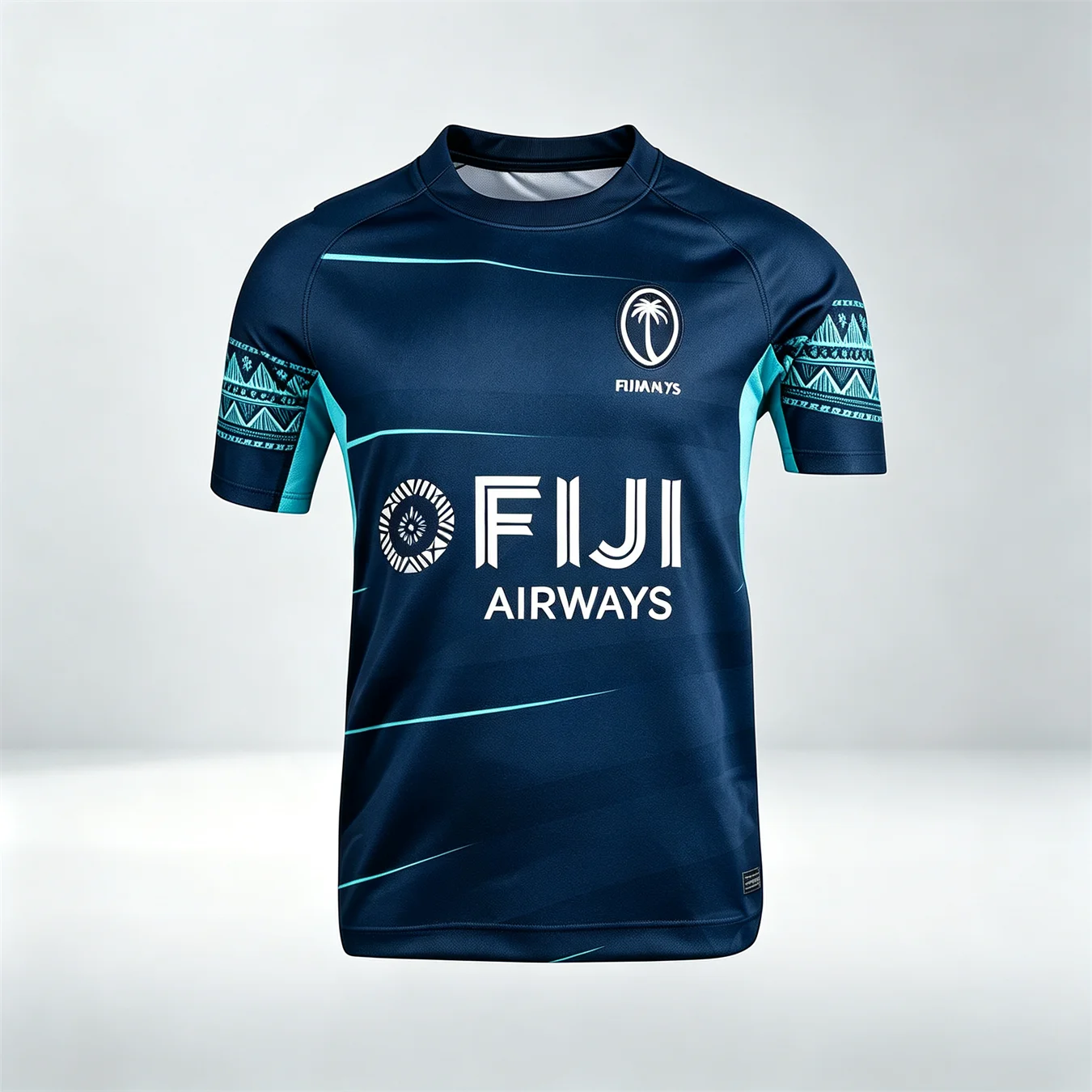 Fiji Airways Rugby Jersey 2026 Men Blue Short Sleeve Sports Top Breathable Training Football Shirt Apparel