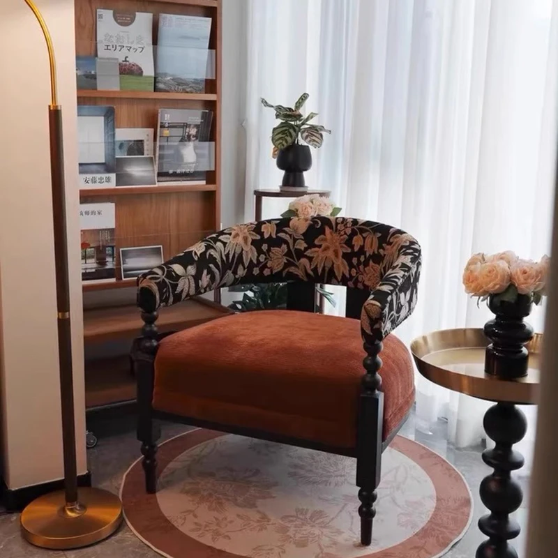 

-* For Vintage Slip Luxury Chair Ergonomic Comfy Accent Reading Floor Chair Relax Balcony Sillones Para Sala De Estar Furniture&