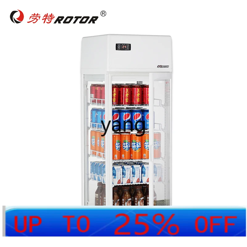 CX desktop refrigerated barbecue cake cabinet four-sided glass convenience store beverage cabinet air-cooled