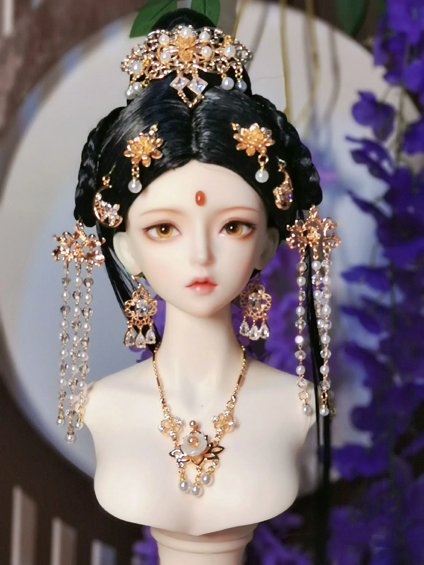 

Headdress Necklace Earring Set Doll Accessories, Tiara 1/3 1/4 BJD Ancient Style Hairpins Free Shipping