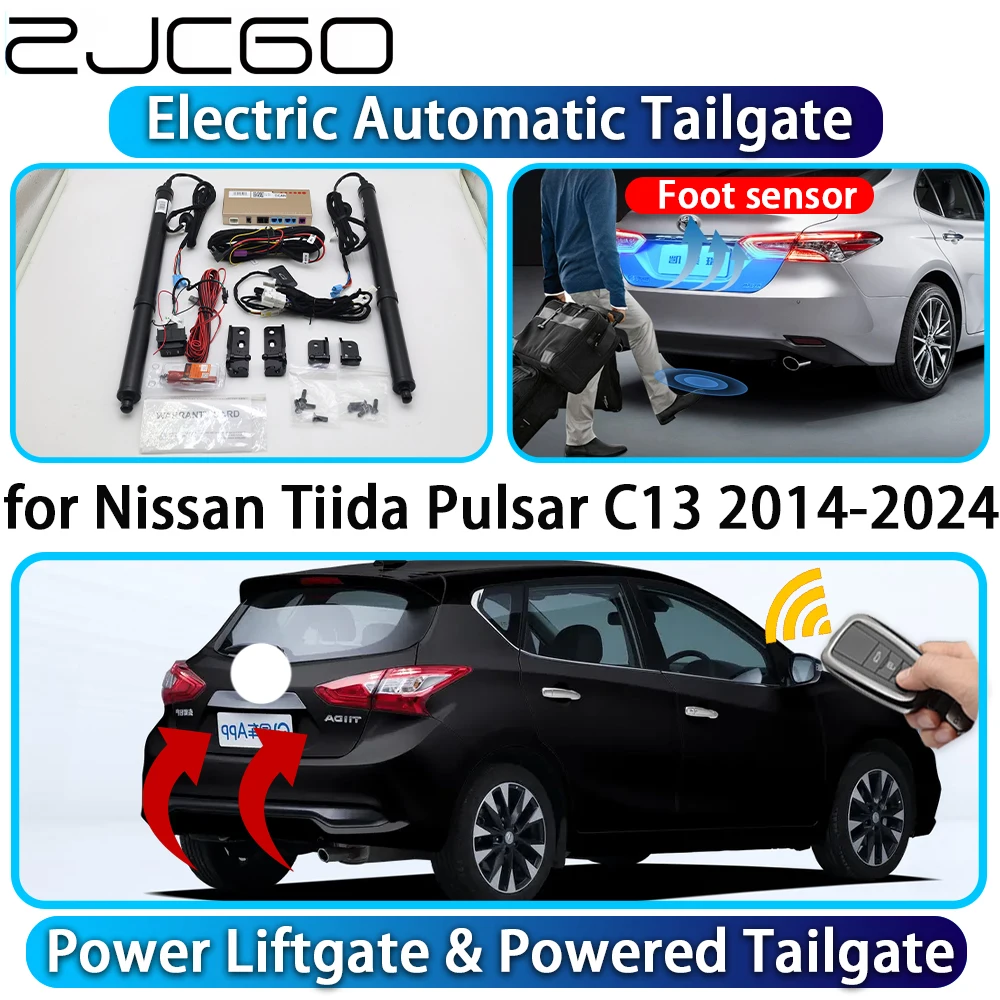 ZJCGO for Nissan Tiida Pulsar C13 2014-2024 Automatic Power Liftgate Powered Tailgate Intelligent System Trunk Lift Control Kit