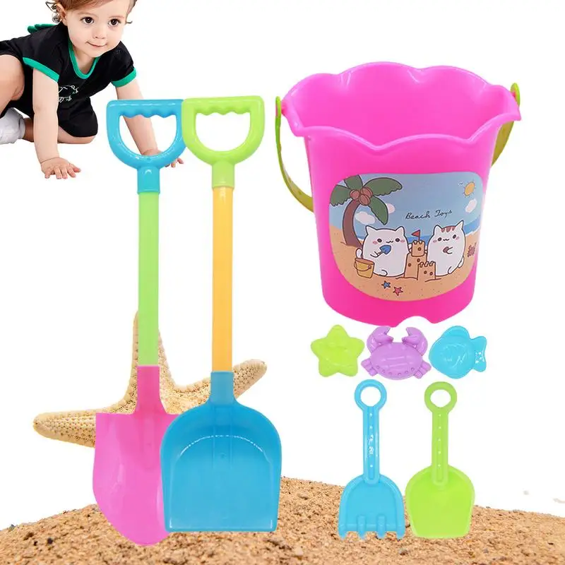 

Kids Beach Sand Toys Set 8PCS Sandbox Toys Summer Outdoor Games Beach Toys Summer Outdoor Games Animal Sand Molds Bucket Shovel