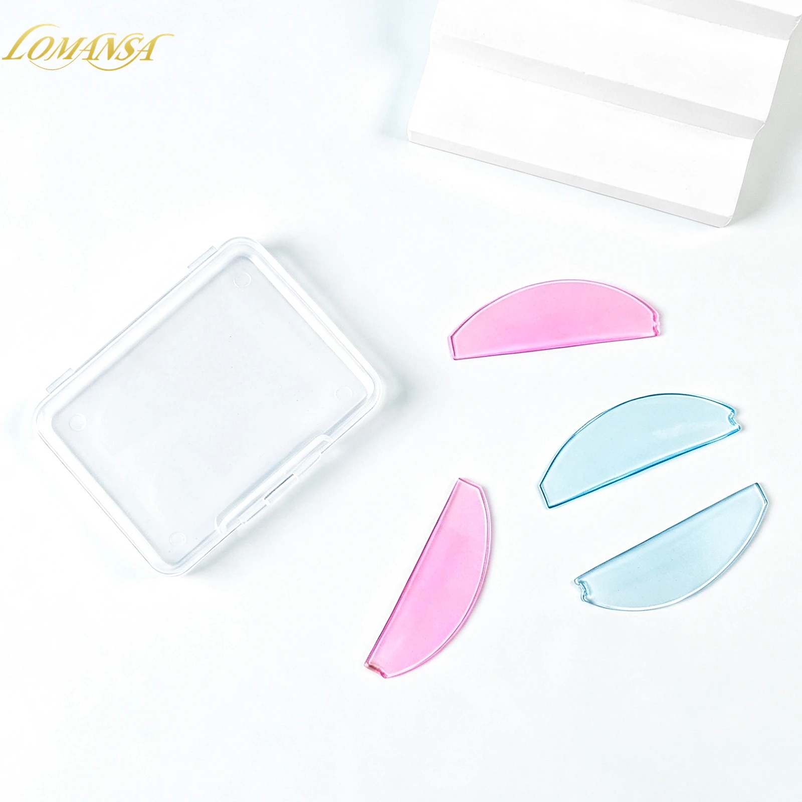 Lomansa Koreanisches Wimpernlifting-Schutzset, 4/8 Stück, selbstklebende Silikonstäbchen, wiederverwendbare Wimpernlifting-Pads zum Wimpernkrümmen und zur Dauerwellen-Laminierung. – Detail 9