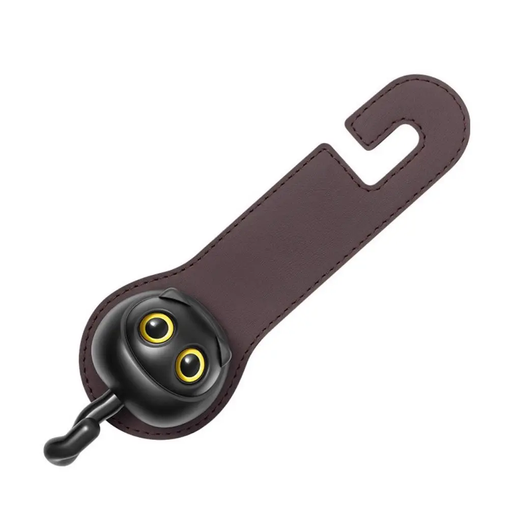 Gancho para asiento trasero de coche Blink Cat, ganchos colgantes para asiento de coche, ganchos ocultos para reposacabezas, cuero de microfibra ABS, accesorios de Interior de coche