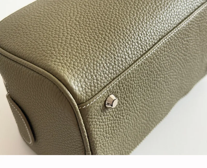 Erstklassige Kosmetiktasche aus Rindsleder für Damen, Hochwertige Tragbare Reise-Kosmetiktasche mit Großer Kapazität, Weiche Luxus-Toilettentasche – Detail 25