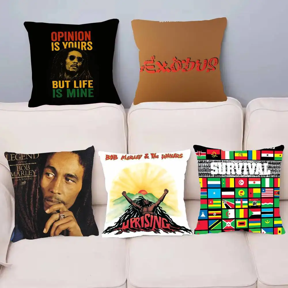 Classic BobS Marley & T-The Wailers Pillow Case Home Decor Throw For Sofa Bed Car Room Decor Gift Idea