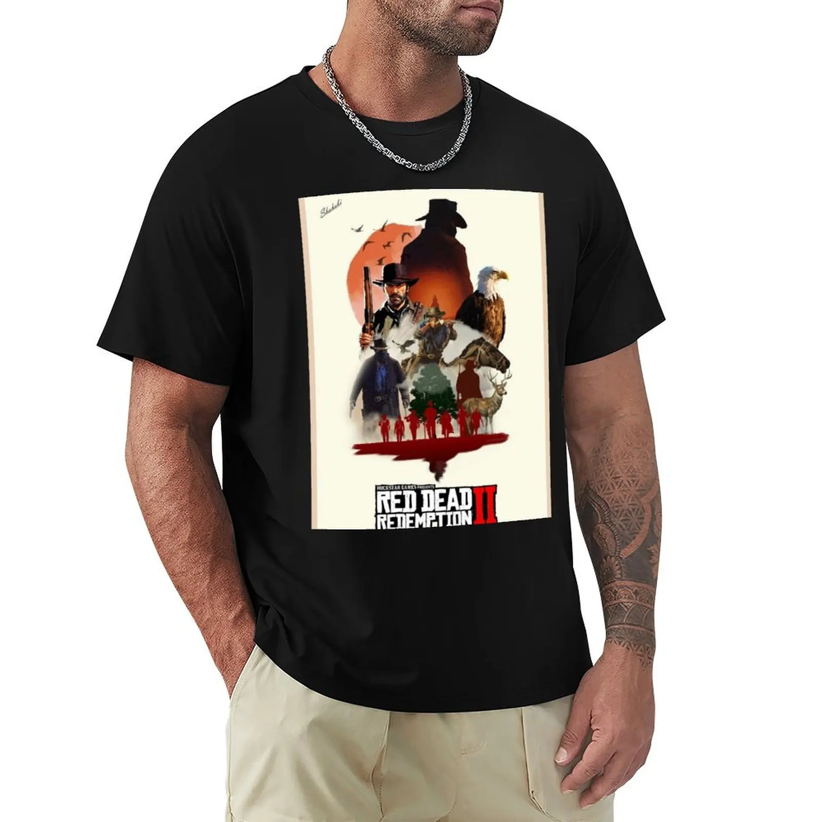 

Arthur Morgan Artwork T-Shirt man t shirt anime shirt mens white t shirts