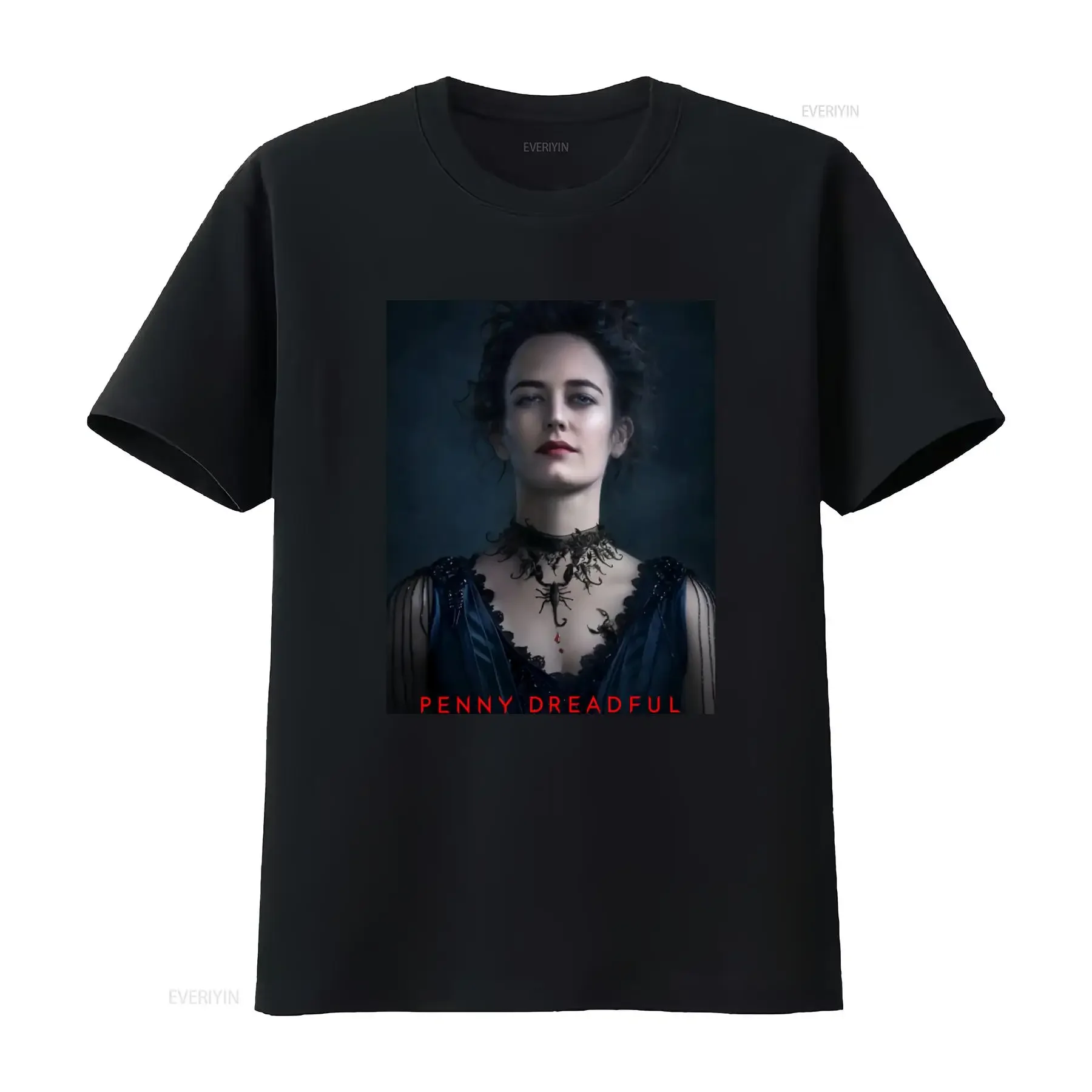 Penny Dreadful Vanessa Women's T Shirt Gothic Style with Scorpion and Blood Drop Print vintage Washed Stylish graphic Versatile