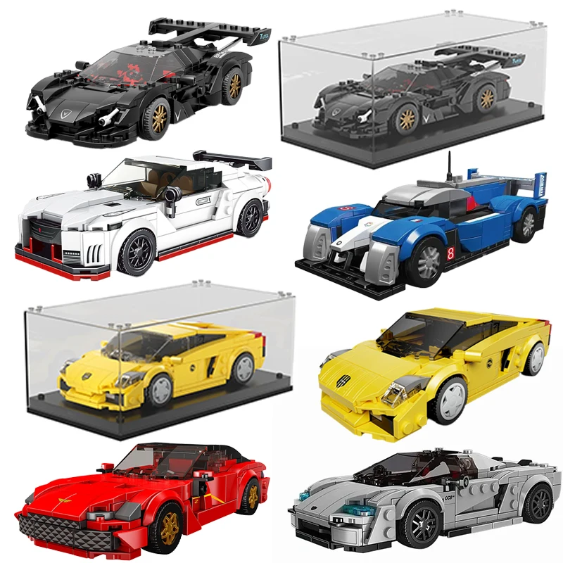 

MOLD KING мини-роскошный автомобиль серии строительные блоки набор гоночный автомобиль с витриной сборка модель орнамент для детей и взрослых