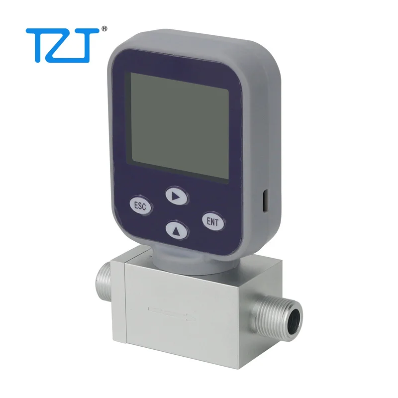 TZT 0-50L/min Compressed Air/Argon/Oxygen/Methane/Propane Gas Flow Meter Miniature Thermal Gas Flow Meter Mass Gas Flow Meter