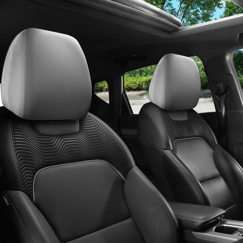 غطاء مسند رأس السيارة من القماش المرن بلون سادة عالمي، غطاء غبار شامل ولا يترك أثرًا، ملحقات سيارات شاحنة وسيارات الدفع الرباعي #2