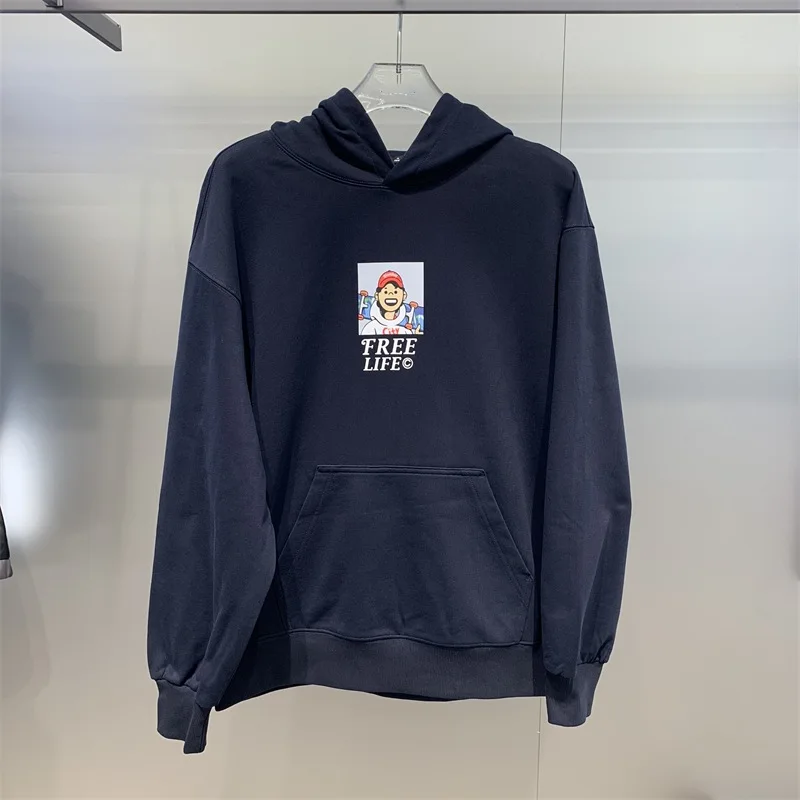 Thiened Embroidered Hoodie Sweatirt Casual Youth Faion Autumn Winter Men's Clothing Bird Poer Fly Brand