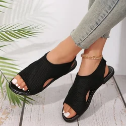 Women Summer Mesh Casual Sandals Ladies Wedges Outdoor Shallow Platform Shoes Female Slip-On Light Comfort Shoes Plus Size