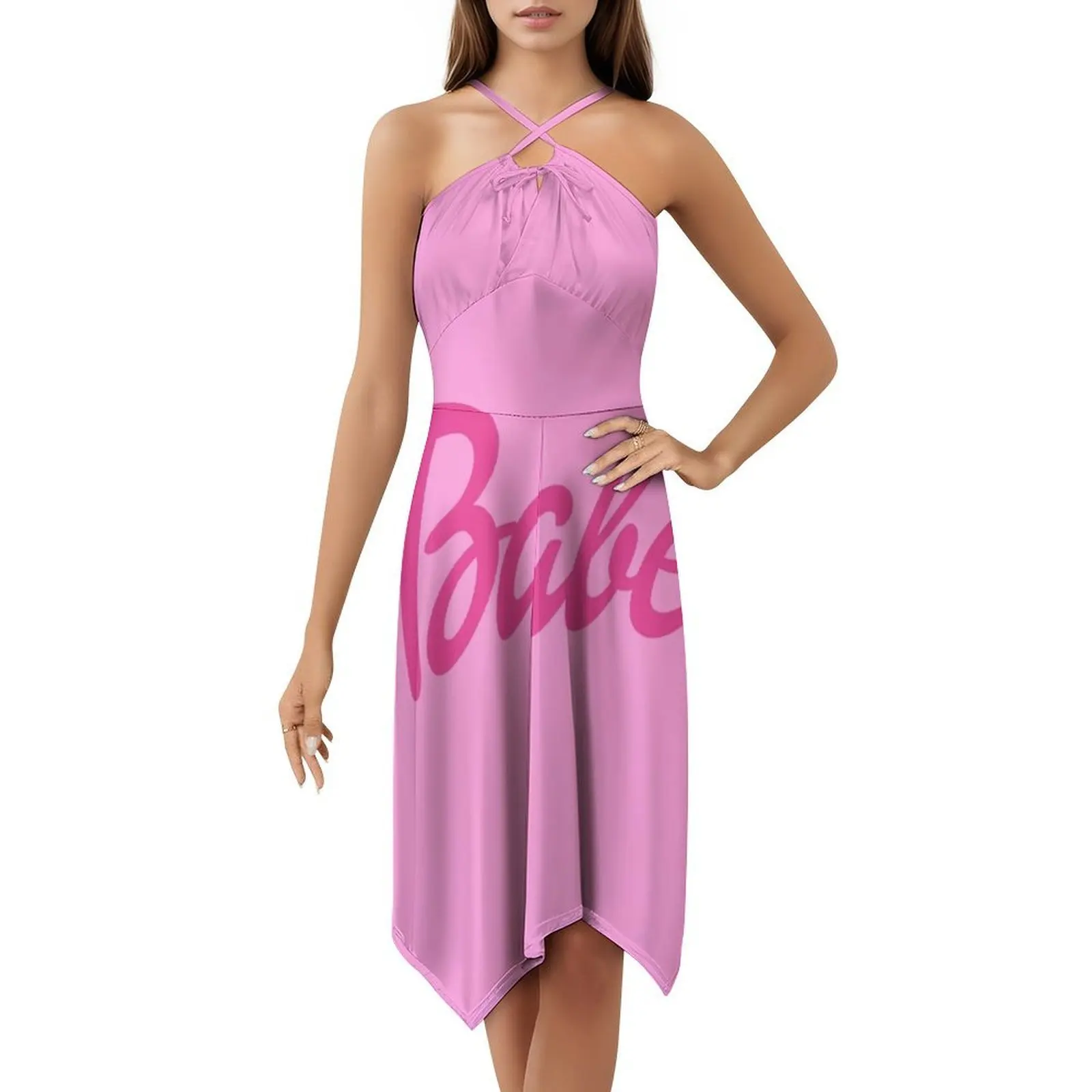 الوردي فاتنة دمية فستان بصدر مفتوح فستان أنيق الصيف فستان الحفلات للنساء الوردي لطيف الجمالية جرلي Bibble 90S فستان