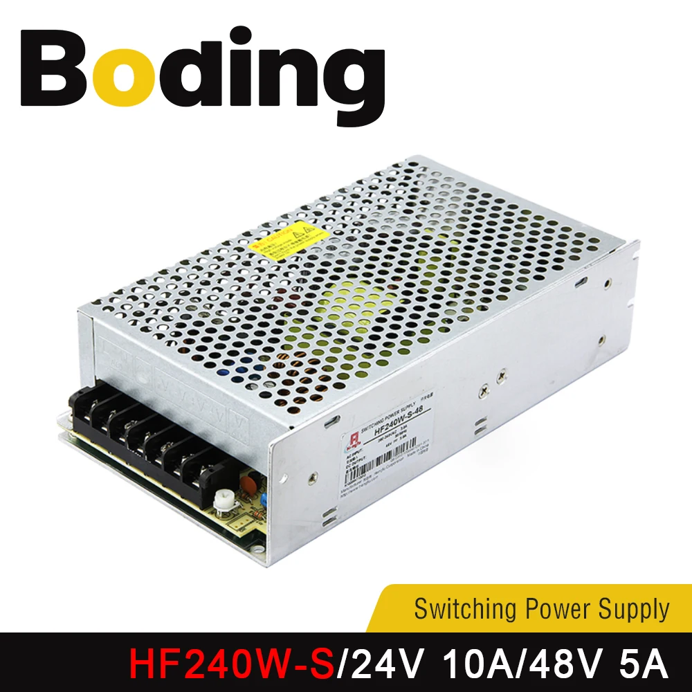 Boding Hf240w-s-48 Dc48v 5a Single Output Switching Power Supply Hf240w-s-24 24v 10a 200w Switching Power Supply