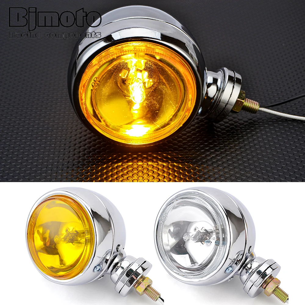 

Motorcycle Front Fog Driving Spot Light Auxiliary Retro Headlamp For Yamaha Honda Suzuki Harley Choppers Touring Bobber Custom