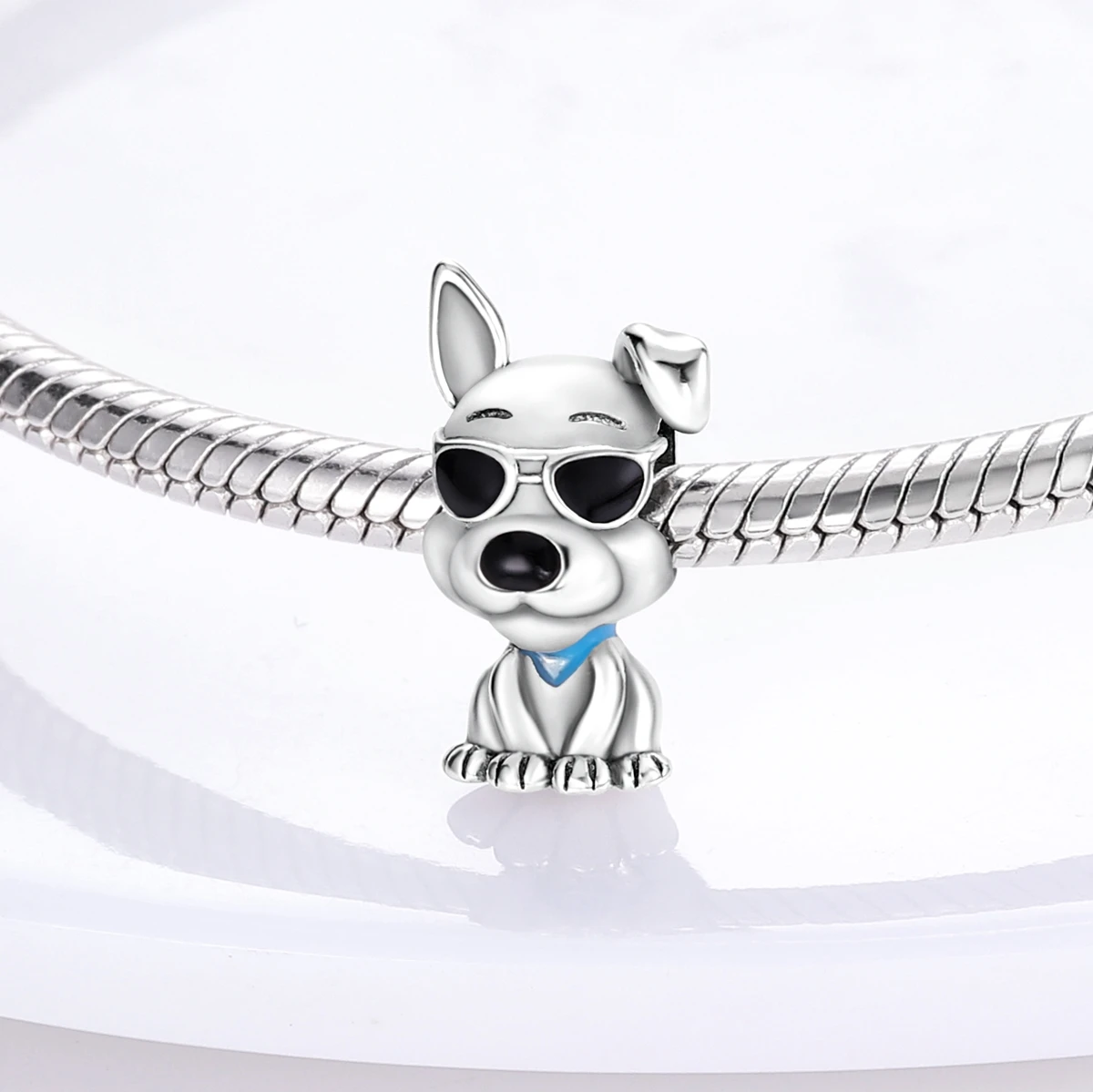 Dog Schnauzer French Bulldog Silver Plated Charm Paws Footprint Charms Beads fit Original Bracelet DIY Jewelry