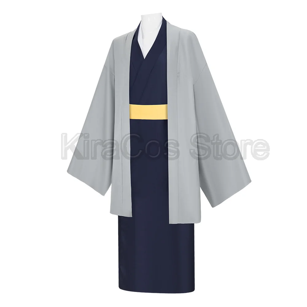 Anime Gintama Kotaro Katsura Cosplay Costume Gintama Cosplay Blue Kimono Belt Katsura Samurai Suit Halloween Carnival Cos Adult view 3