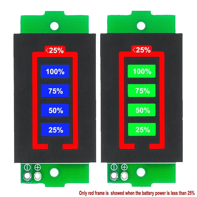 Módulo Indicador de Capacidad de Batería de Litio, 1-8S 1S/2S/3S/4S, Individual, 3,7V, Pantalla de 4,2V, Probador de Energía para Batería de