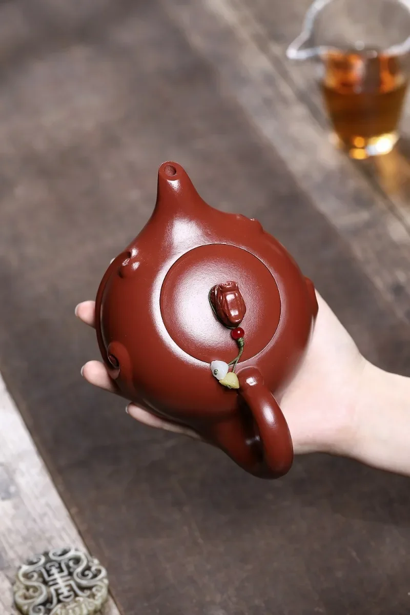 340ml Yixing Zisha Teapot Made From Raw “Dahongpao” Clay Home-Use Teapot
