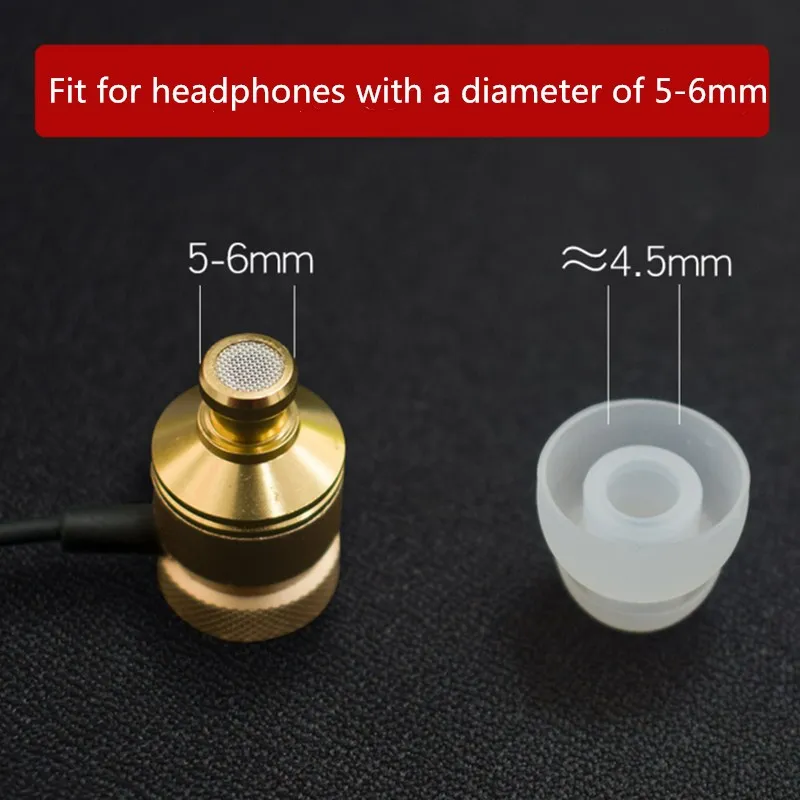 5 Pairs Two Layer Silicone Eartips, Earphone Replacement Earbud Tips Earbuds Earplug Ear Pads Cushion for Most In-ear Earphone
