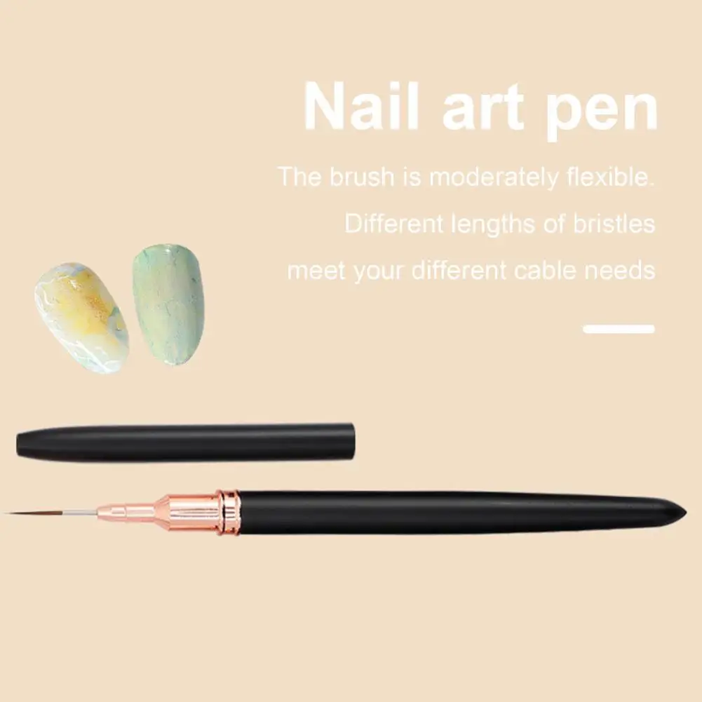 Bristled Nail Art Brush Stylish Durable Nail Art Pens for Exquisite Fine Line Designs Enhance Nail Art with Long-lasting