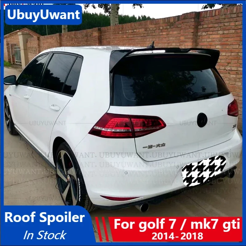 

Car Spoilers for Volkswagen GOLF 7 MK7 2014 - 2018 High Quality ABS Plastic Rear Trunk Spoiler Wing Lip for VW MK7 gti Roof Wing