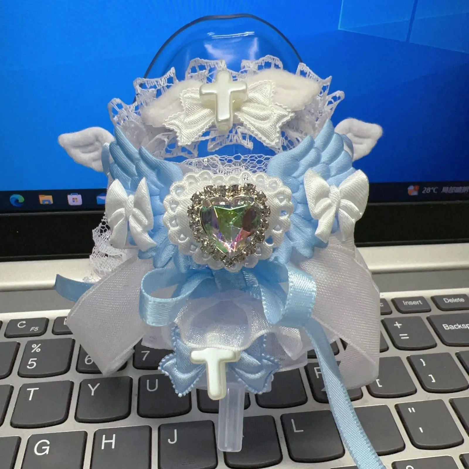 애니메이션 코스프레 공예 광산 소녀 스타일 산소 마스크 귀여운 아픔 이차 요소 알약 소녀 로리타 게이트 보석 사진