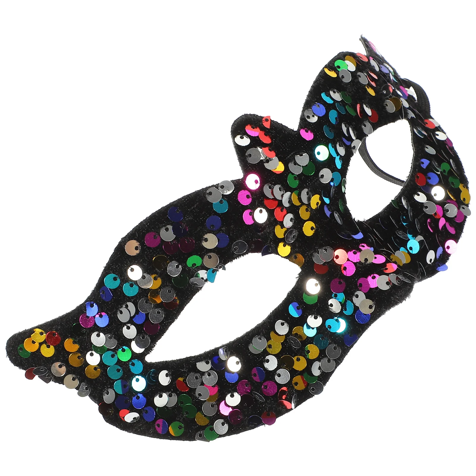 

Sequin Pointy Mask Mardi Gras Masks for Women Masquerade Cosplay Party Accessories Handheld Dancing Prom