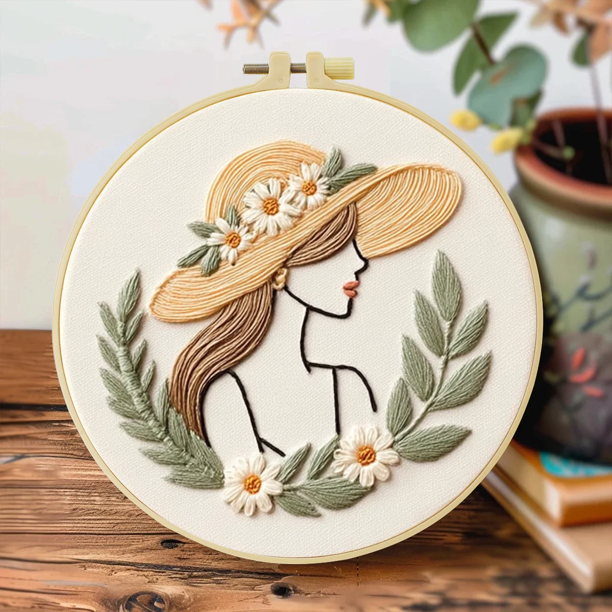 1개 20X20CM/15X15CM 7.87/6.3인치 자수 스타터 키트 DIY 키트 홈 데코