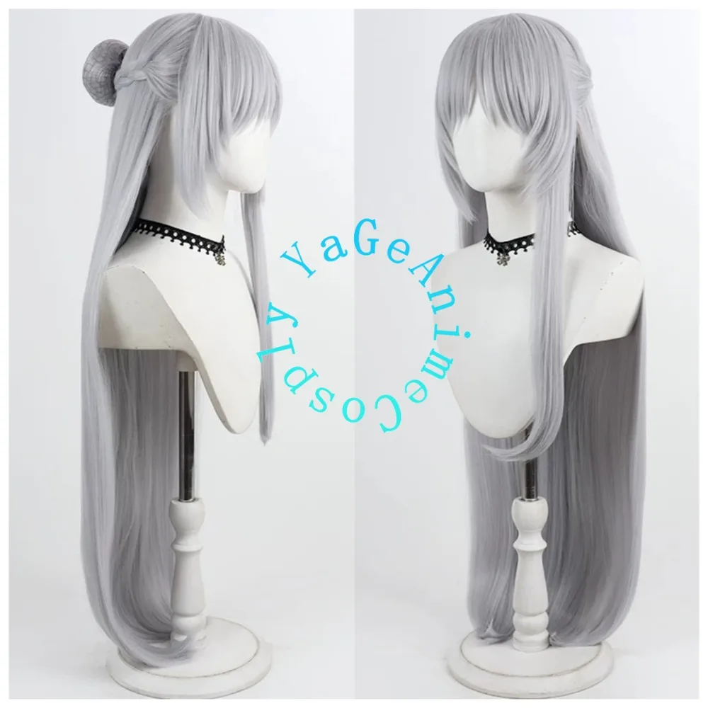 Amelia Rosequartz Cosplay Wig Detachable Hair Bun for Valentine Fantasy Anime Convention Stage Show and Photography