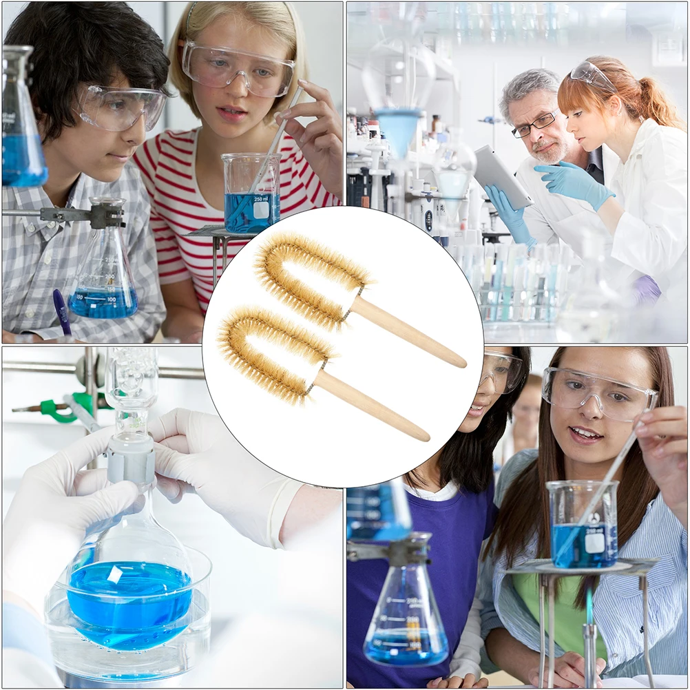

5 pcs Scientific Cleaning Brush Set Long Handle Beaker Bottle Tool For Easy Dirt Removal Comfortable Grip