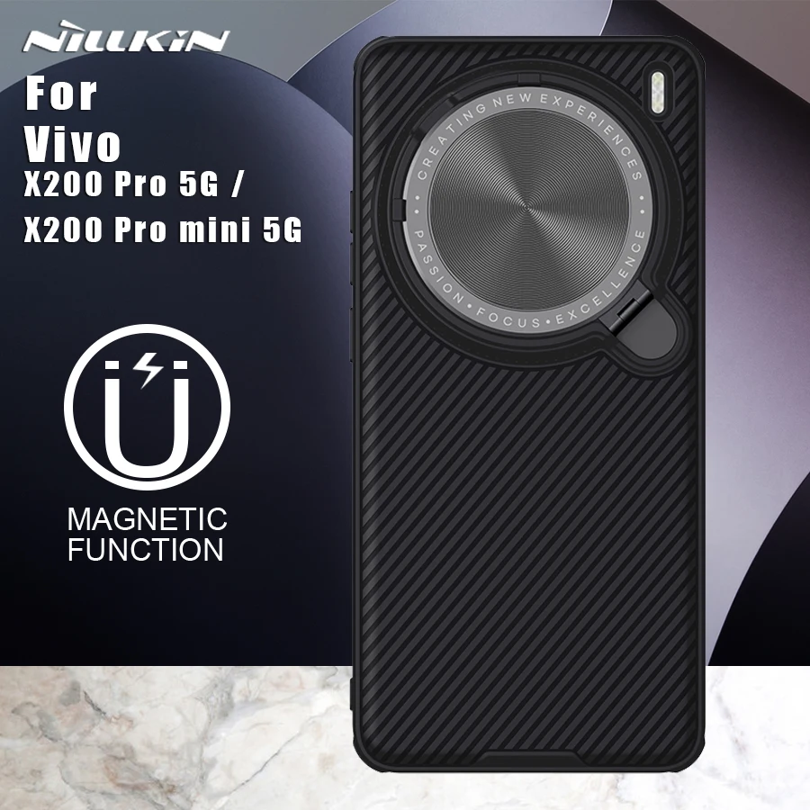 NILLKIN for Vivo X200 Pro / X200 Pro mini 5G case Magnetic CamShield Prop Charging Adapt Lens Camera Protection Back cover