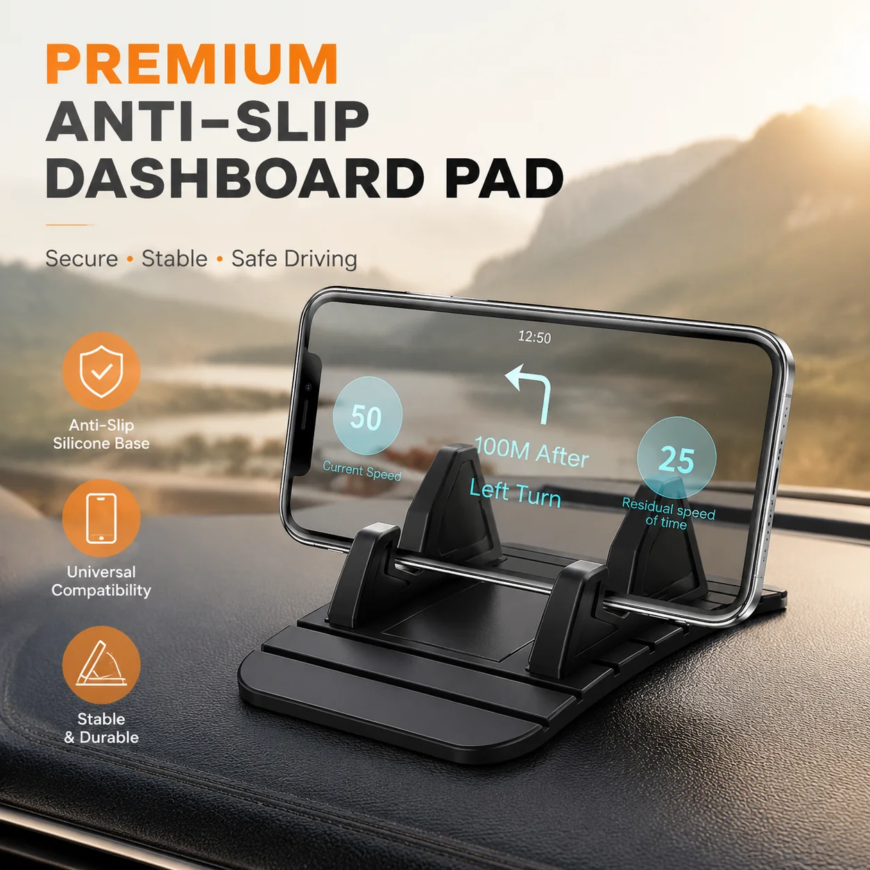 NEW 1PC Anti-slip Car Silicone Holder Mat Pad Dashboard Stand Mount For Phone GPS Bracket For iPhone Samsung Xiaomi  Universal