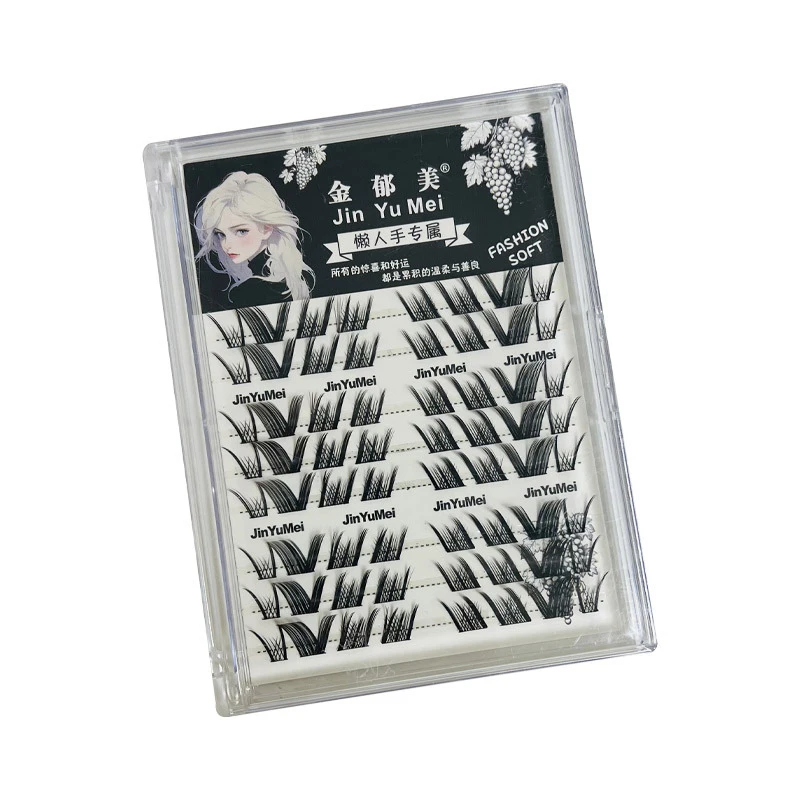 Juego de pestañas postizas, maquillaje de extensión de pestañas individuales esponjosas, acabado esponjoso, suave y natural